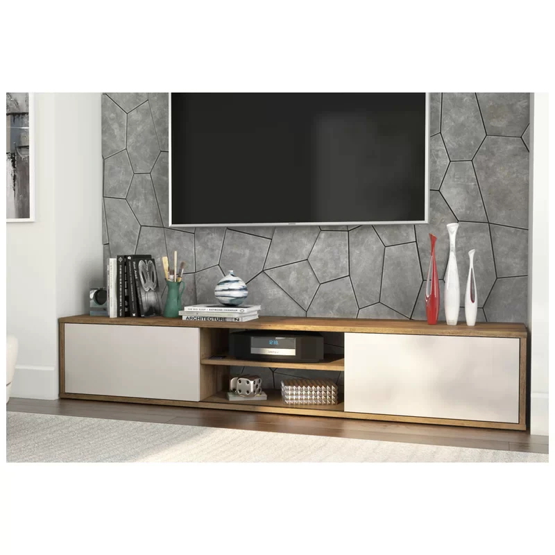 TV unit, 150 cm, beige / white - KM-EG86-93