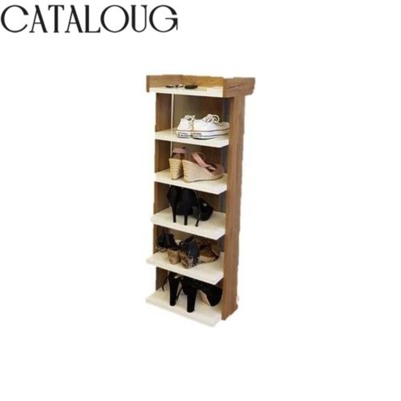 Shoe Cabinet, 40 cm, White/Beige - KM-EG28-266