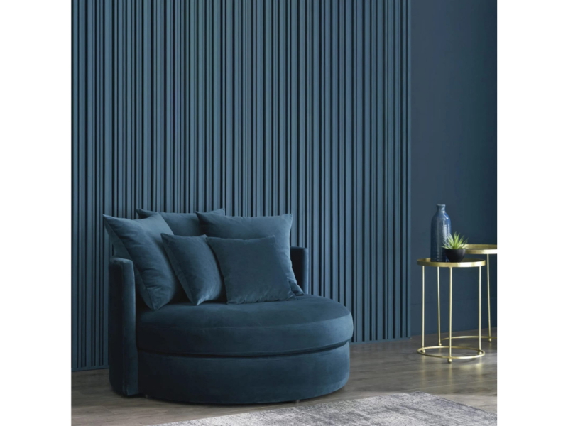 كرسي فوتية , 120 سم, كحلي داكن - KM-EG98-06