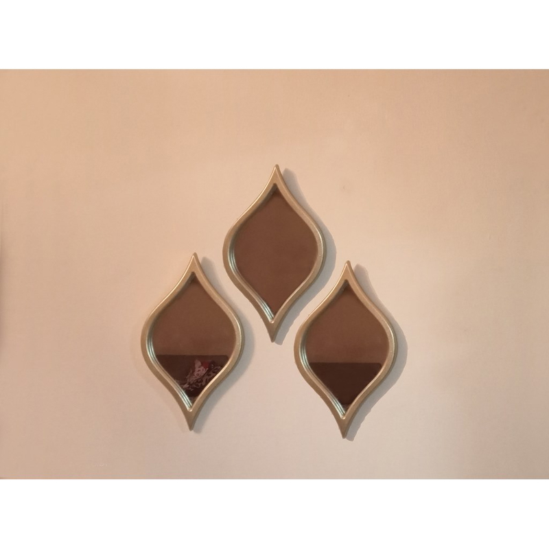 Wall Mirror, 3 Pcs, Gold - KM-EG102-149