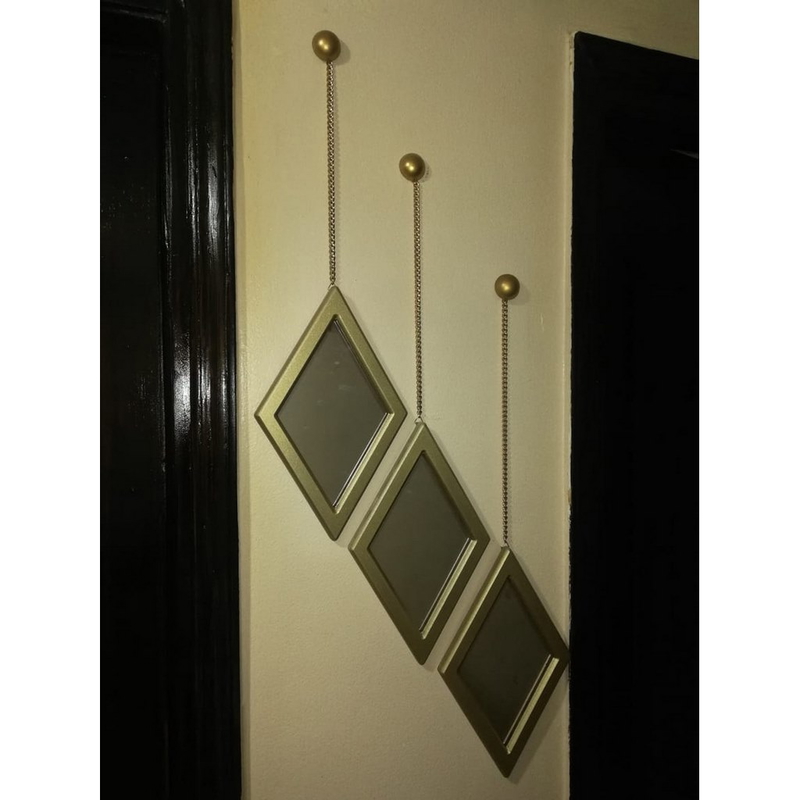 Wall Mirror, 3 Pcs, Gold - KM-EG102-151