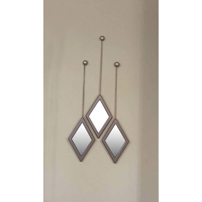 Wall Mirror, 3 Pcs, Gold - KM-EG102-152