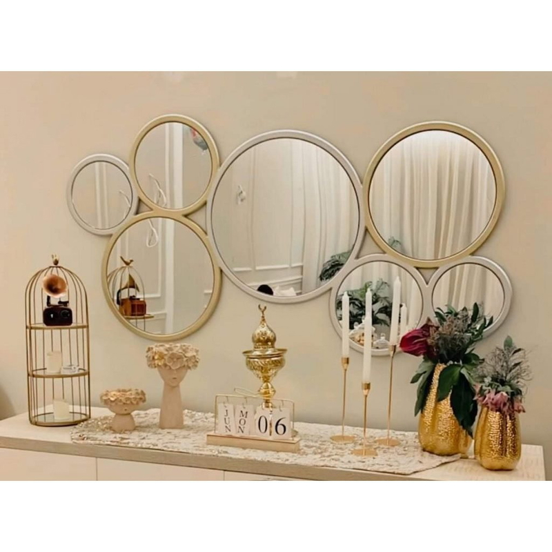 Wall Mirror, 160 cm, Gold/Silver - KM-EG102-178