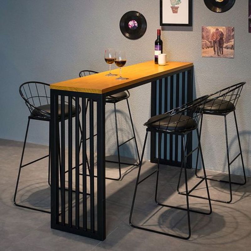 Dining Set, 5 Pieces, Black/Brown -  KM-EG106-252