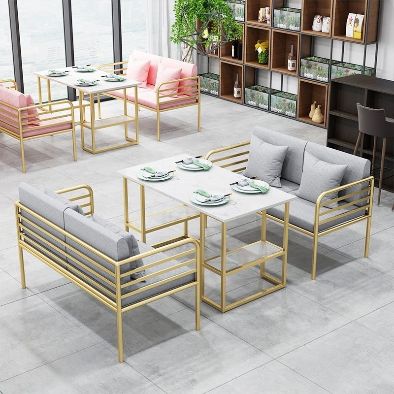 Dining Set, 3 Pieces, Gold/Grey - KM-EG106-254