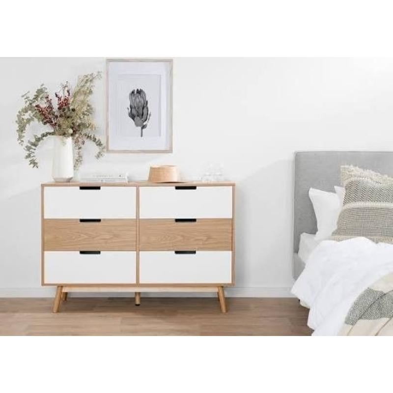 وحدة أدراج، 100 سم، أبيض/بيج - KM-EG63-108