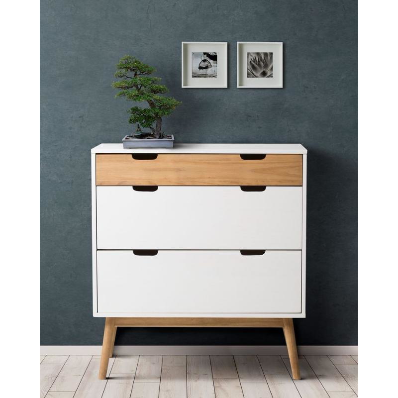 وحدة أدراج، 60 سم، أبيض/بيج - KM-EG63-122