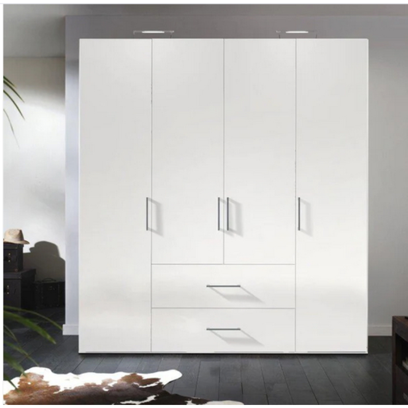 Wardrobe, 180cm, White - KM-EG33-25