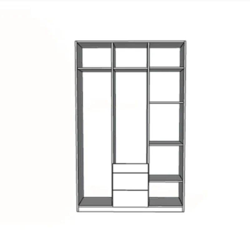 Wardrobe, 120cm, White - KM-EG33-27