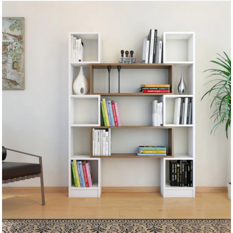 Bookcase, 120cm, White - KM-EG33-47