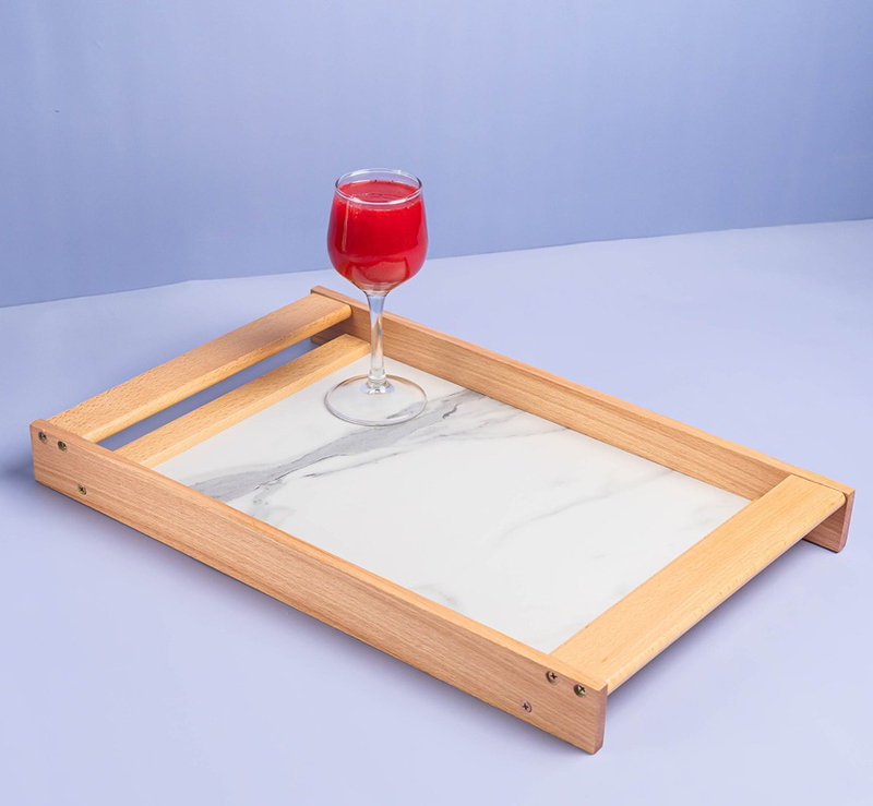 Wooden Tray, 1 Piece, Multiple colors - KM-EG55-41