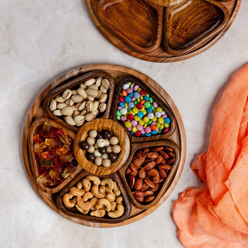 Nuts Platter, 30 cm, Brown - KM-EG55-76