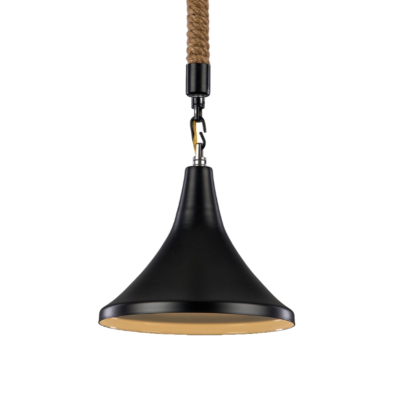 Modern Ceiling Lamp, 1 Bulb, Black - KM-EG43-76