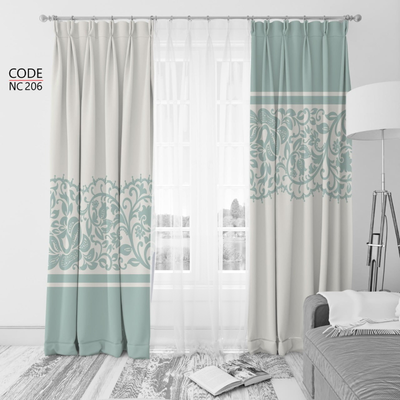 Curtain, Two pieces, Multicolor - KM-EG112-27