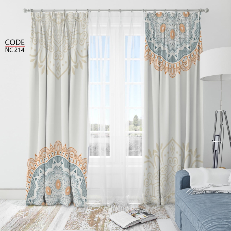 Curtain, Two pieces, Multicolor - KM-EG112-28