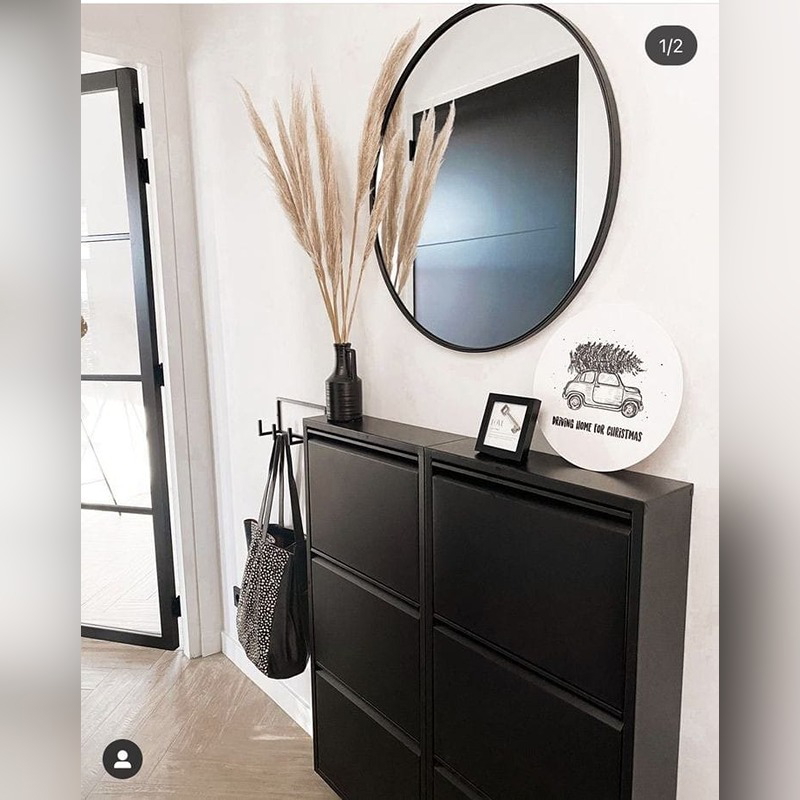 Mirror, 80 cm, Black - KM-EG115-7