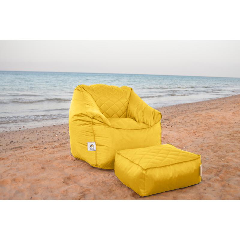 Bean Bag with Puff, 105 cm, Multicolor - KM-EG73-5