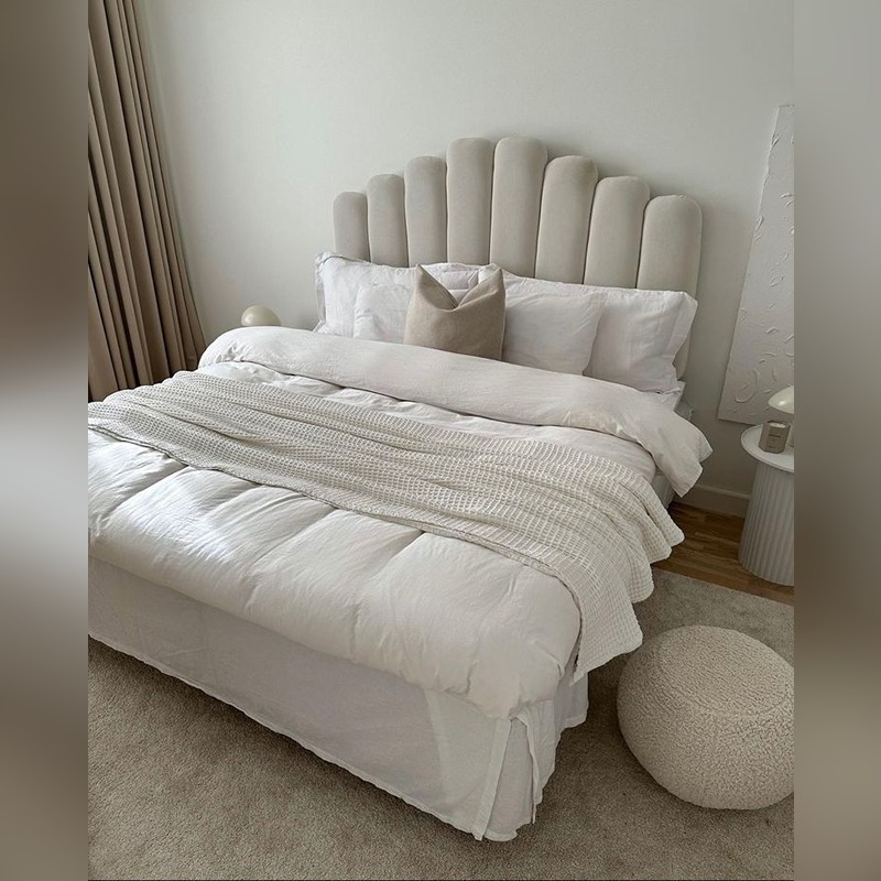 Bed, 160 cm, Off White - KM-EG118-50