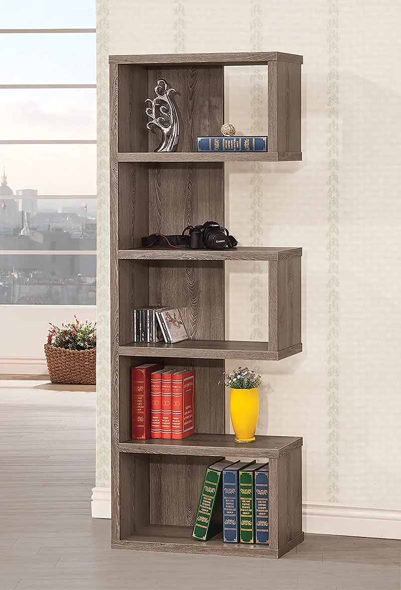 Bookcase, 160 cm, Dark Beige - KM-EG114-32