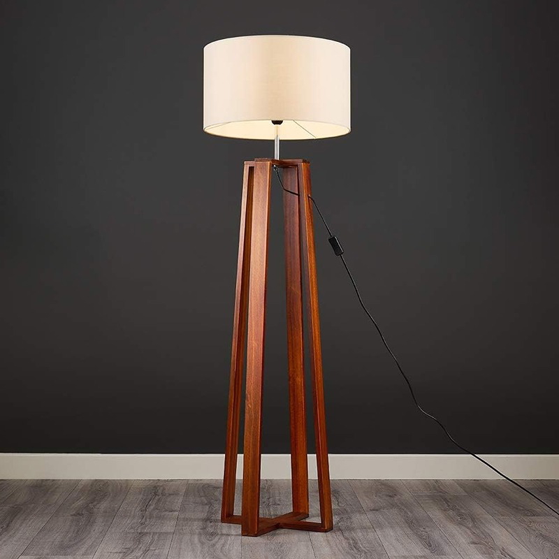 Floor Lamp, 150×40 cm, Brown/Off White - KM-EG24-52