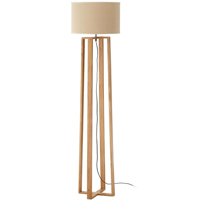 Floor Lamp, 150×40 cm, Wood/Off White - KM-EG24-53