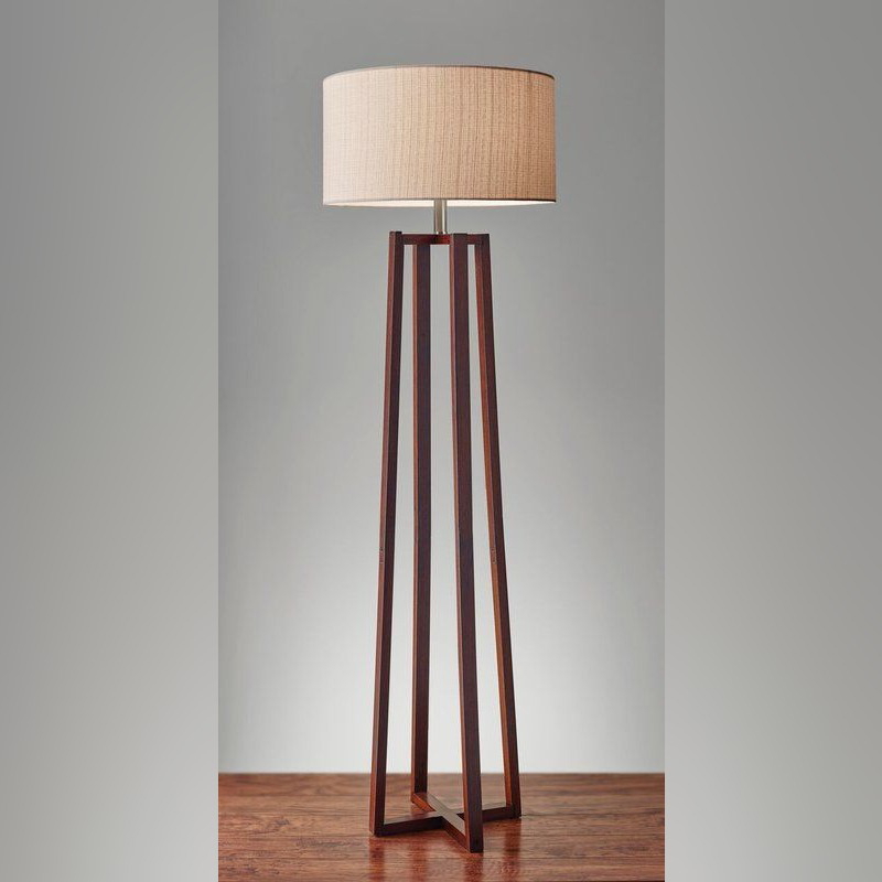 Floor Lamp, 150×40 cm, Brown/Off White - KM-EG24-54