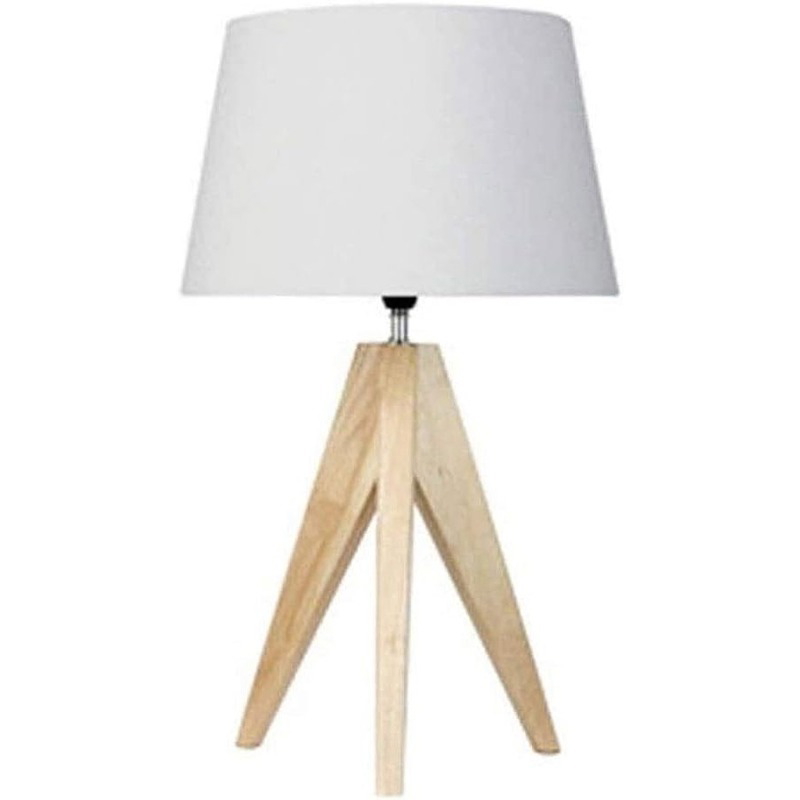 Table Lamp, 45×28 cm, Wood/White - KM-EG24-10