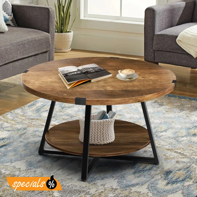 Coffee Table, 60 cm, Wood/Black - KM-EG27-11