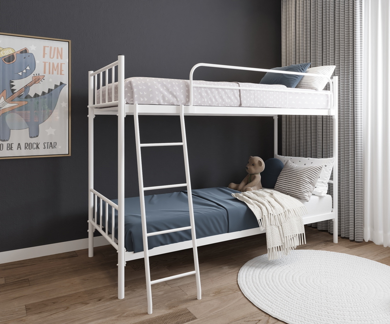 Bed 2 Floors, 80 cm, White - KM-EG119-12