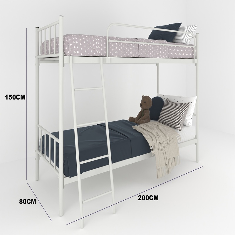 Bed 2 Floors, 80 cm, White - KM-EG119-12
