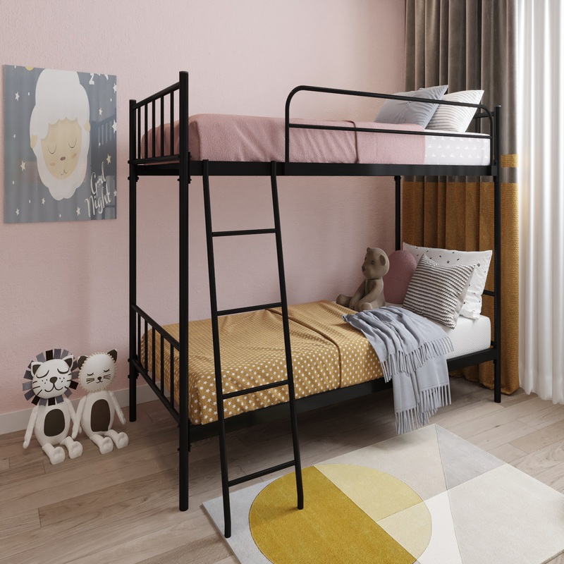 Bed 2 Floors, 91 cm, Black - KM-EG119-13