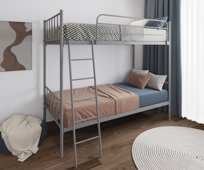 Bed 2 Floors, 100 cm, Gray - KM-EG119-14