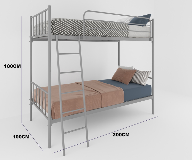 Bed 2 Floors, 100 cm, Gray - KM-EG119-14