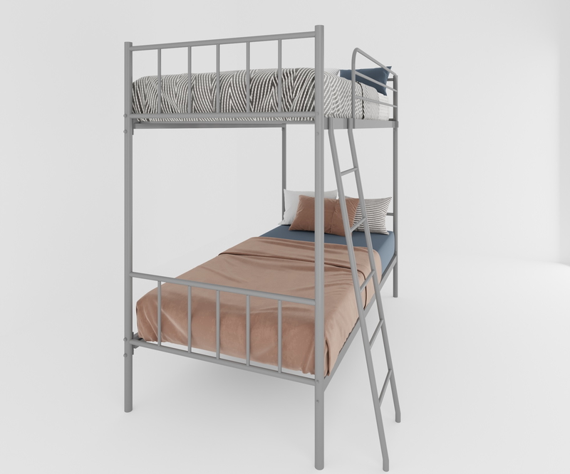 Bed 2 Floors, 100 cm, Gray - KM-EG119-14