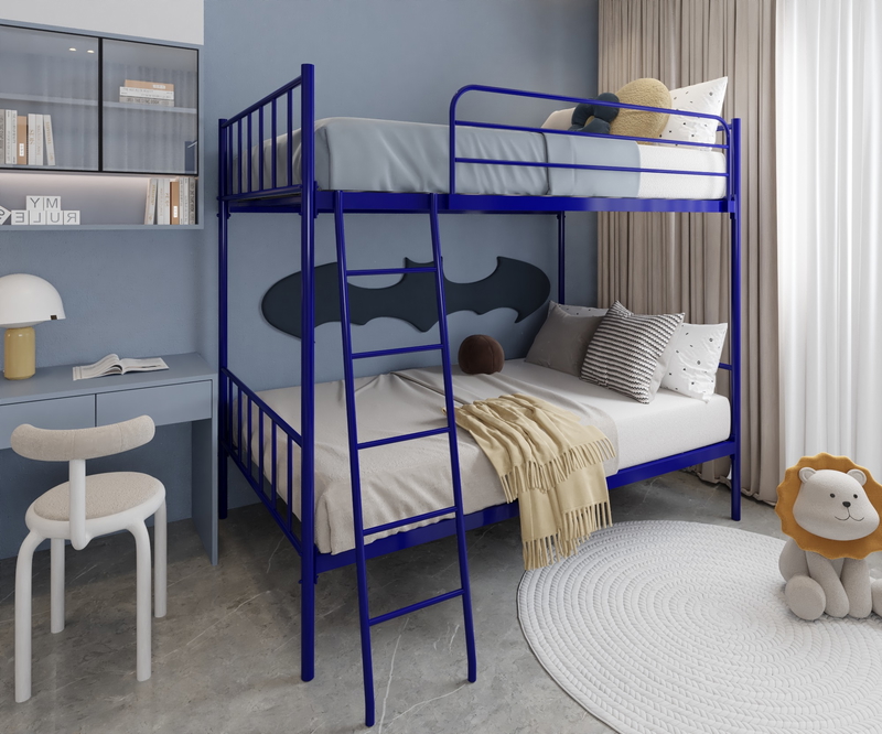 Bed 2 Floors, 120 cm, Blue - KM-EG119-15