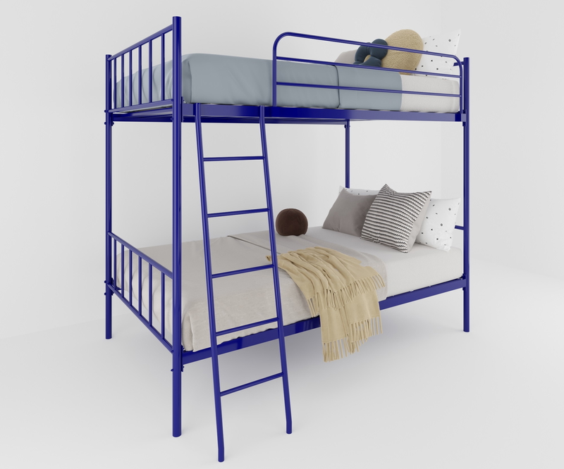 Bed 2 Floors, 120 cm, Blue - KM-EG119-15