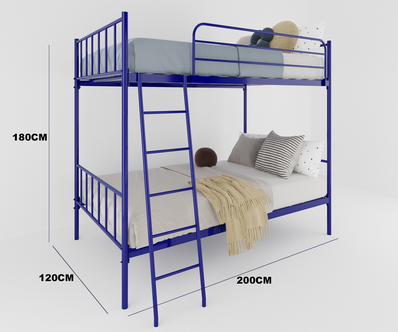 Bed 2 Floors, 120 cm, Blue - KM-EG119-15