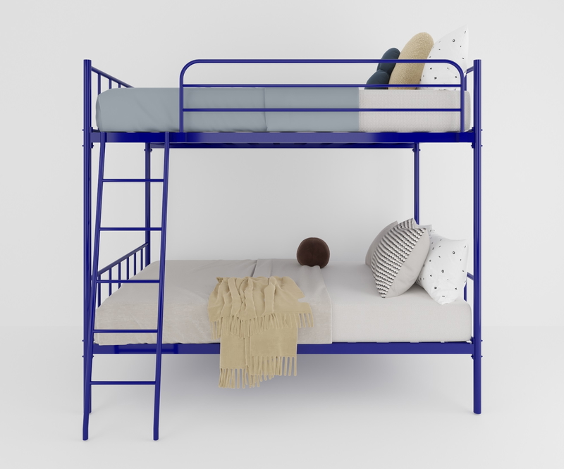 Bed 2 Floors, 120 cm, Blue - KM-EG119-15