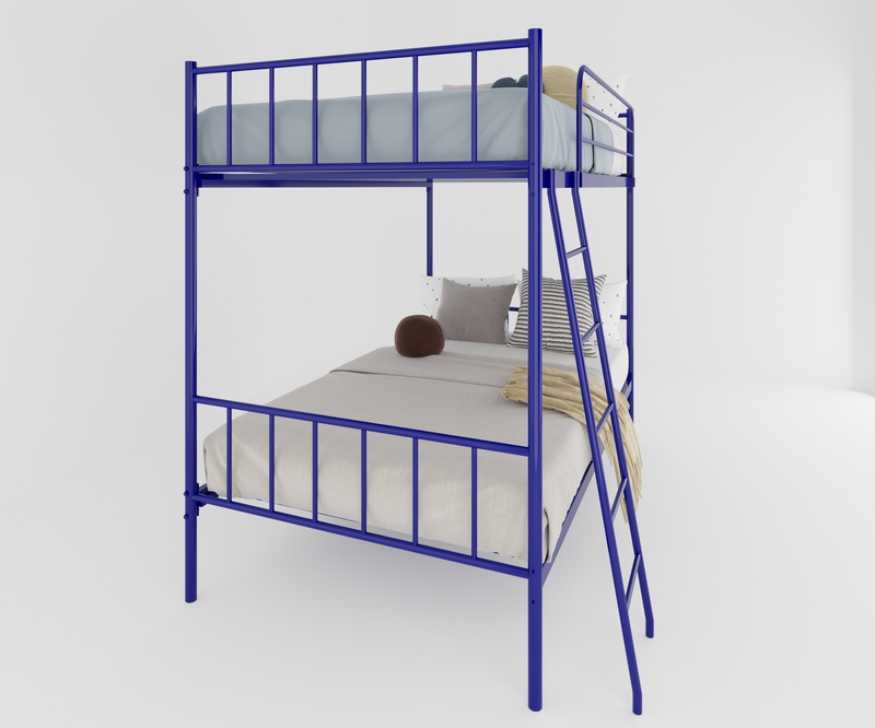 Bed 2 Floors, 120 cm, Blue - KM-EG119-15