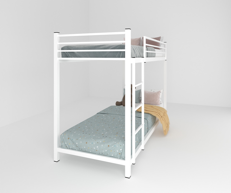 Steel Bunk bed, 81×130×203 cm - White