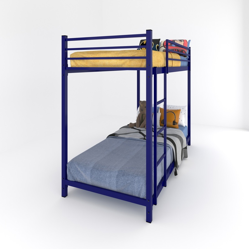 Bed 2 Floors, 91 cm, Blue - KM-EG119-18