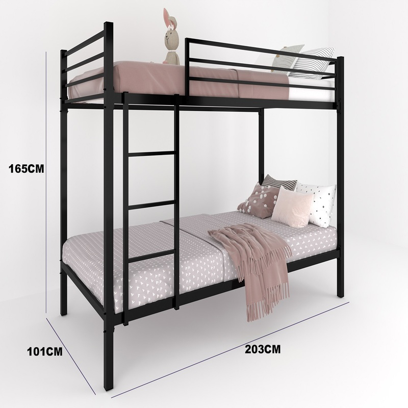 Bed 2 Floors, 101 cm, Black - KM-EG119-19