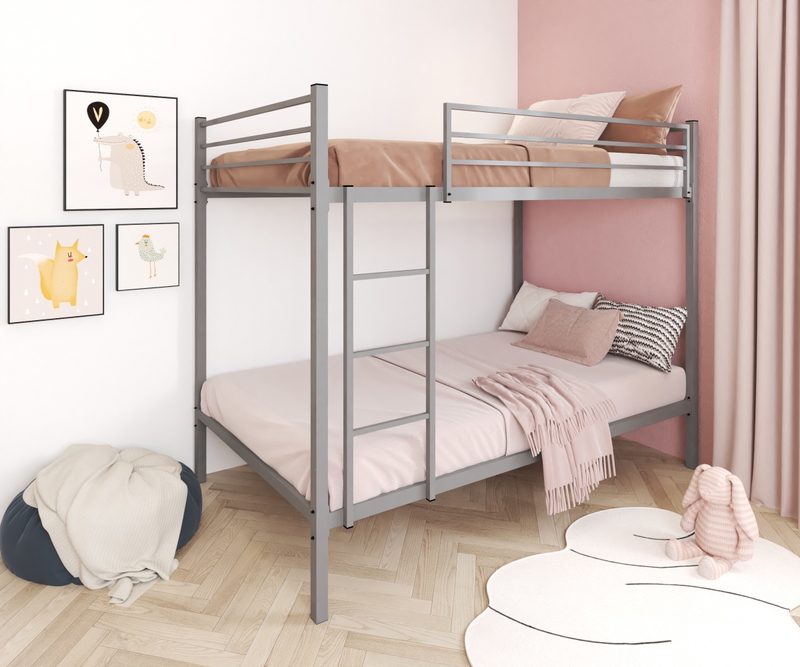 Bed 2 Floors, 121 cm, Gray - KM-EG119-20