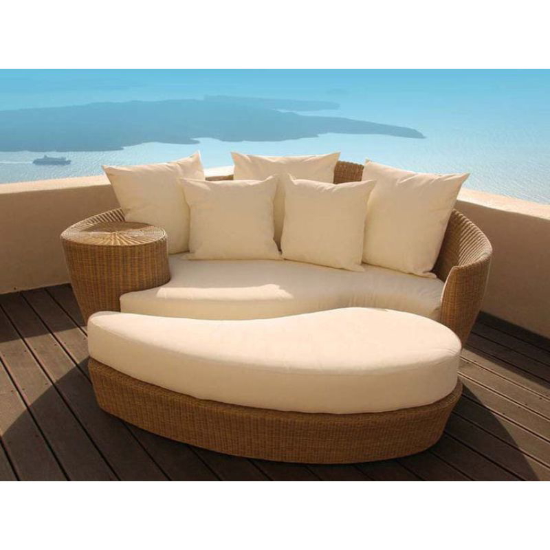 Rattan Sofa Bed, Beige - R62