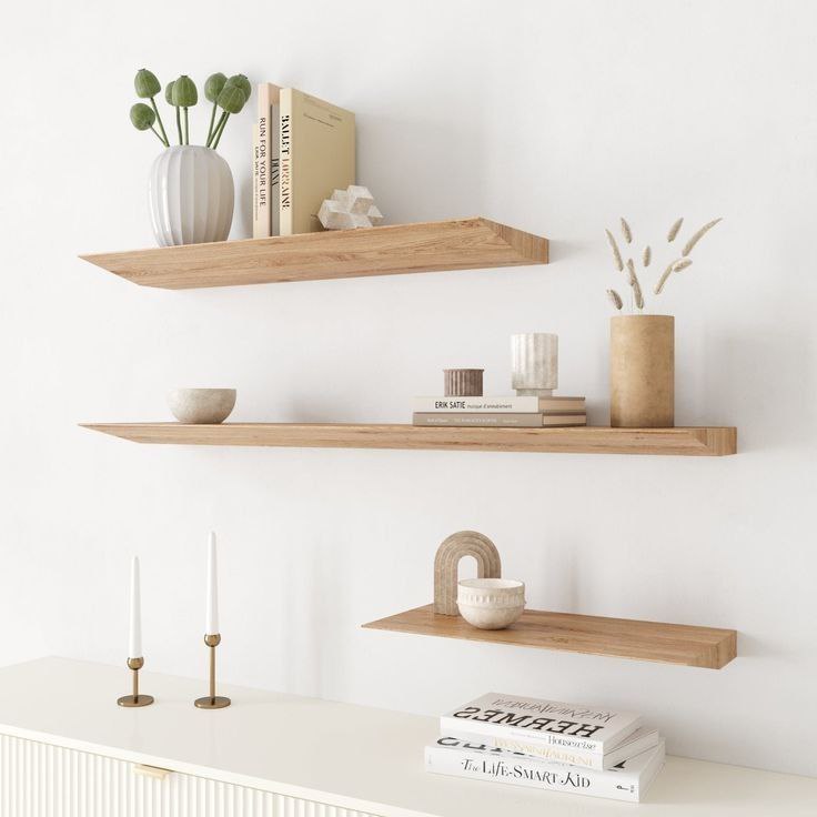 Shelf set, 3 pcs, Wood - KM-EG109-200