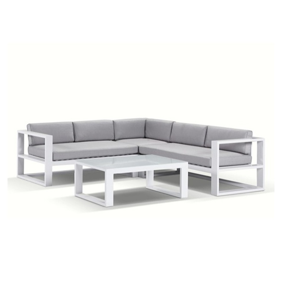 Outdoor Set, 2 Pcs, Light Grey/White - KM-EG124-100