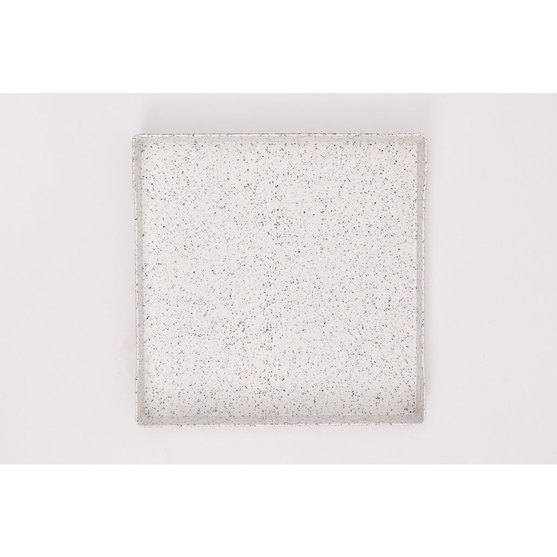 Square Serving Tray, 40 cm, Off White/Black - KM-EG127-14