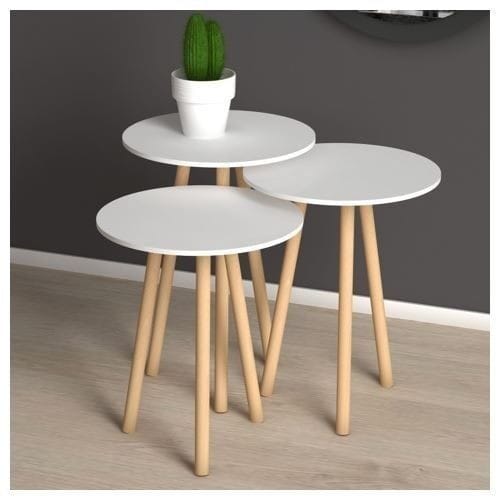 Coffee Table Set, 3 Pcs, Multi-Color - KM-EG57-16