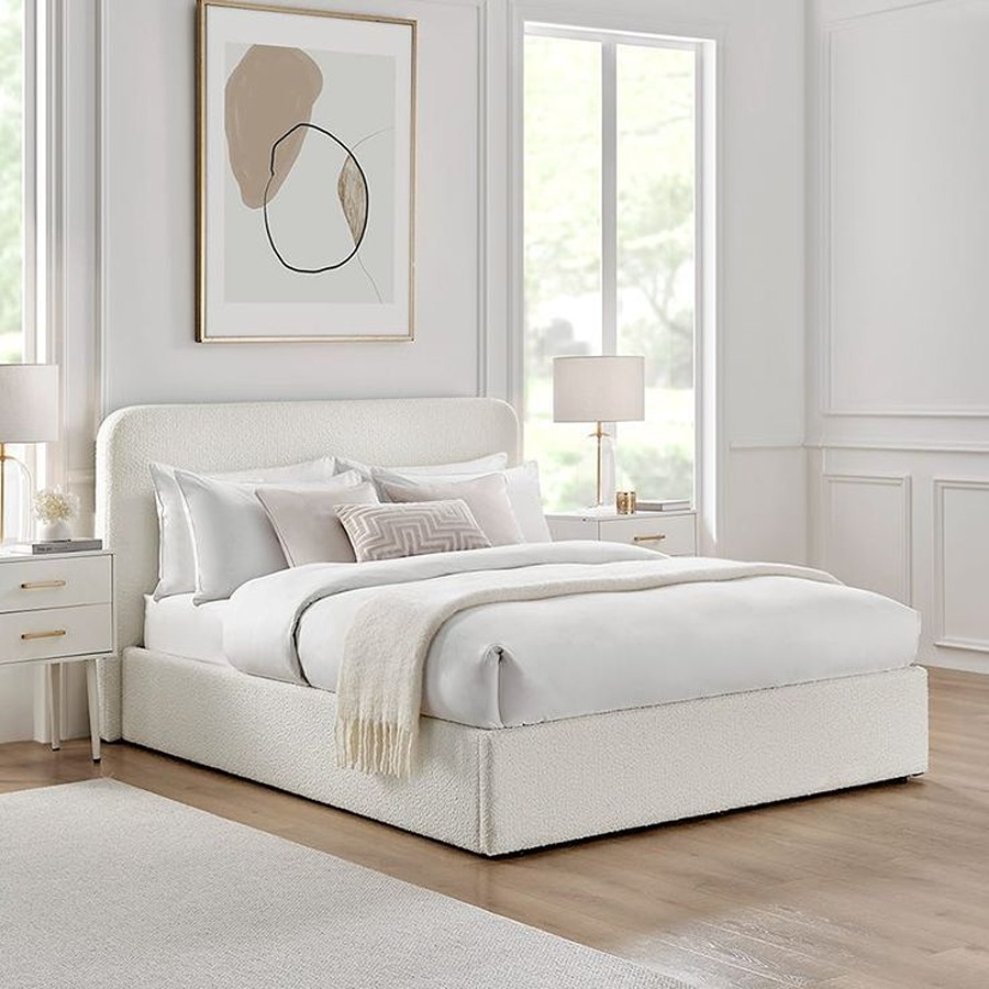 Bed, Multiple Sizes, Off White - KM-EG35-80