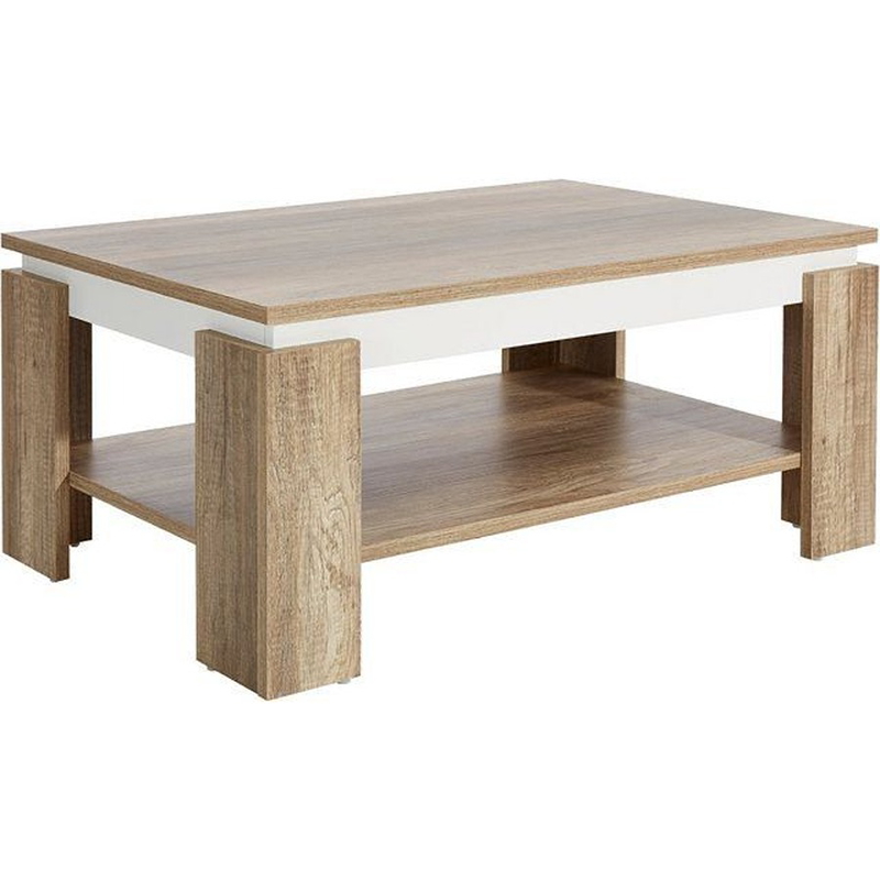 Coffee Table, 90 cm, Wood/White - KM-EG140-88